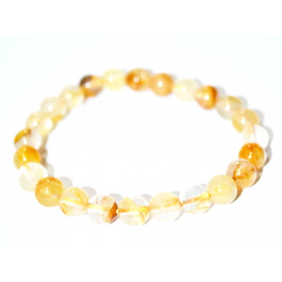 Yellow Hematoid Quartz Bracelet 8mm