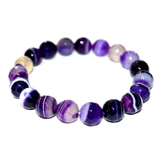 Purple Agate Bracelet 10mm faceted