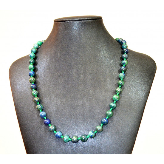 azurite and malachite necklace 8mm