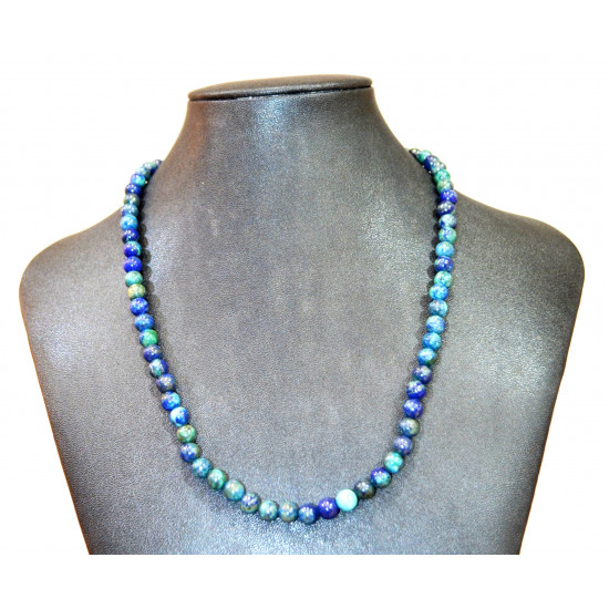 azurite and malachite necklace 6mm
