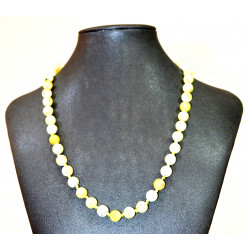 yellow opal necklace 8mm