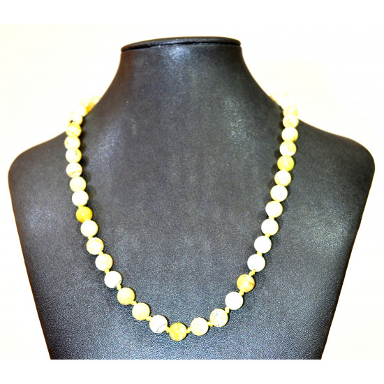 yellow opal necklace 8mm
