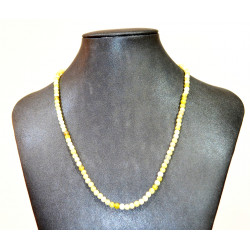 yellow opal necklace 4mm