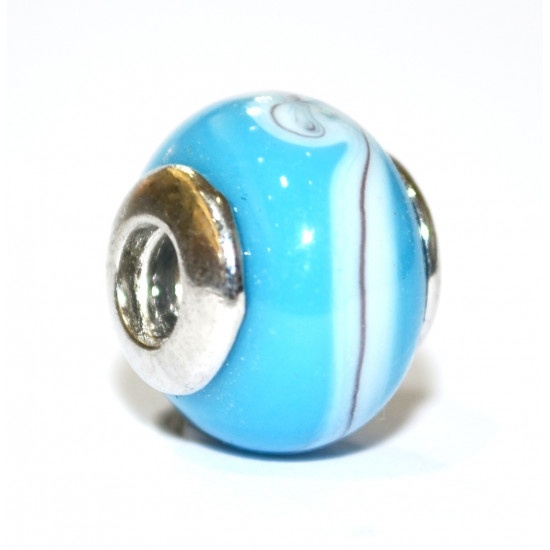 light blue ceramic bead