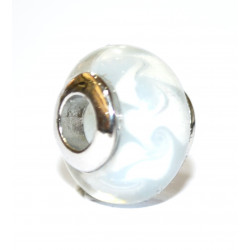 white-gray glass bead