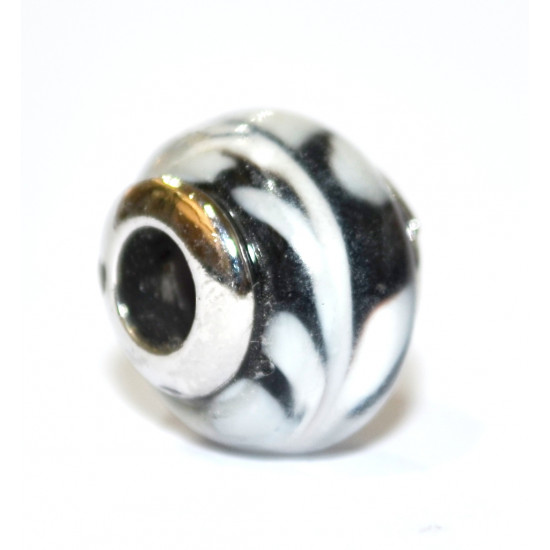 black and white bead