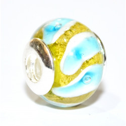 yellow and blue bead