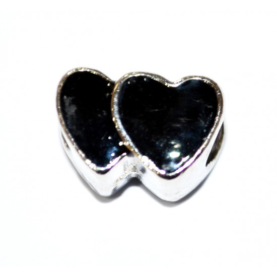 black heart bead