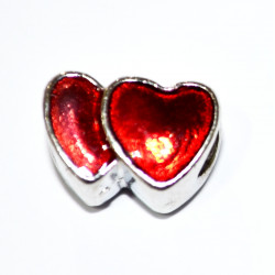 red heart bead