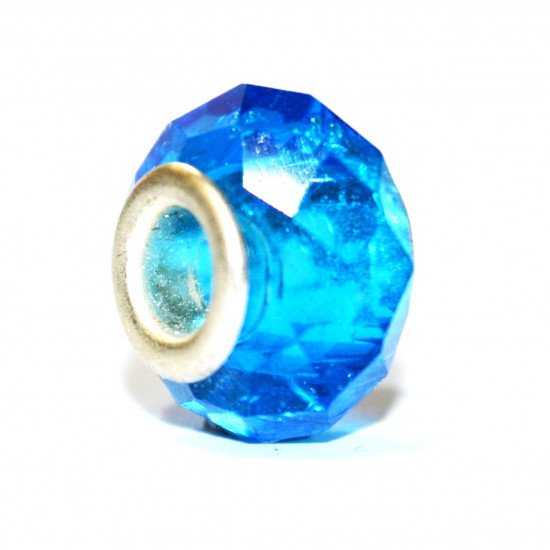 blue faceted bead