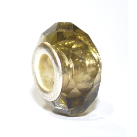 gray faceted bead