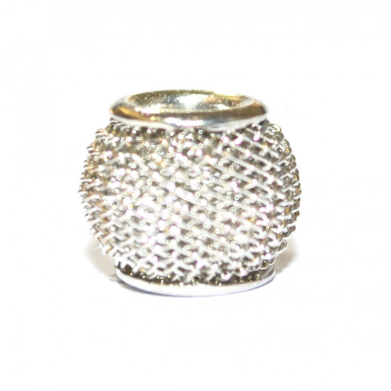 silver mesh bead