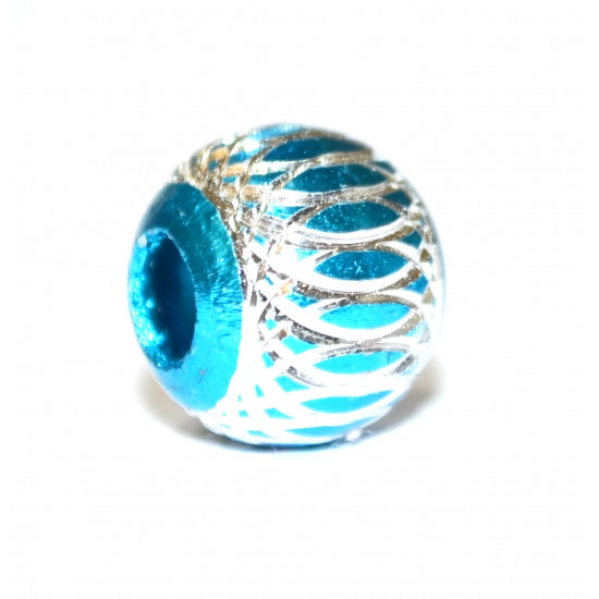 Blue Aluminum pearler bead