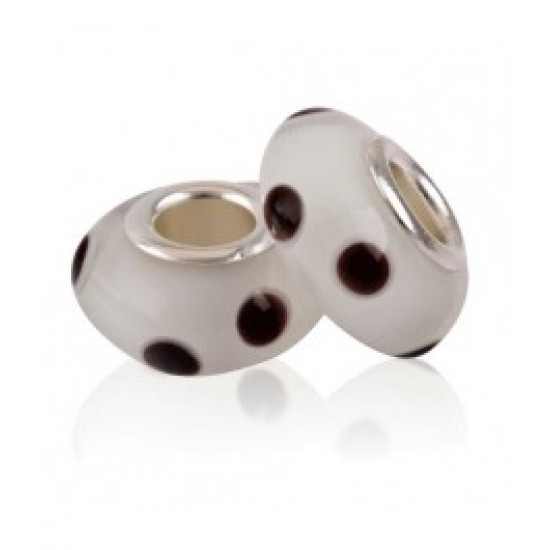 brown dotted bead