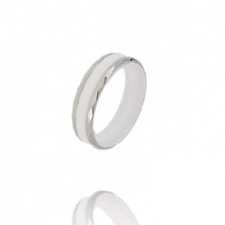 white faceted ceramic ring
