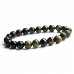 Gold Obsidian Bracelet 10mm