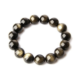 Gold Obsidian Bracelet 12mm