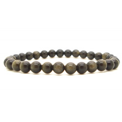 Gold Obsidian Bracelet 6mm