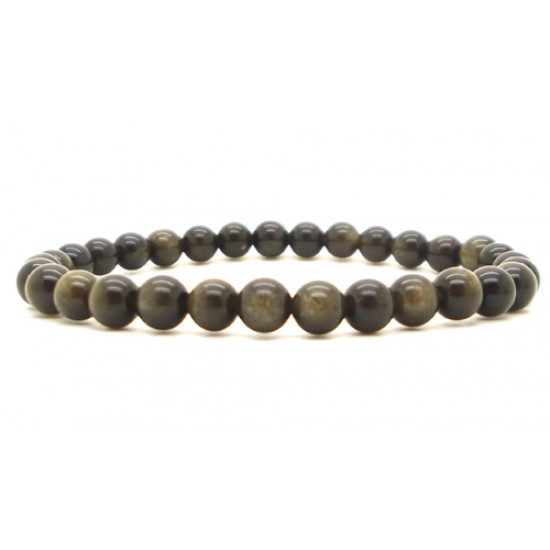 Gold Obsidian Bracelet 6mm Gold Obsidian Bracelet 6mm