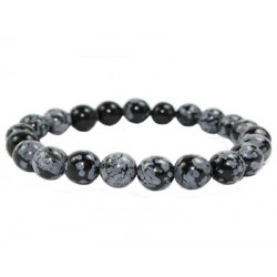 Snowflake Obsidian Bracelet 6mm