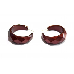 bordeaux hoop earrings