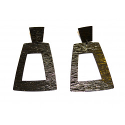 black dangling earrings