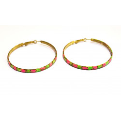 Golden hoop earrings