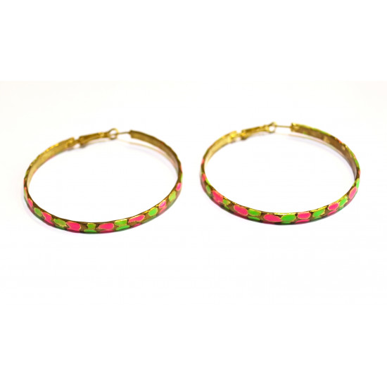 Golden hoop earrings