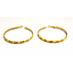 golden yellow hoop earrings