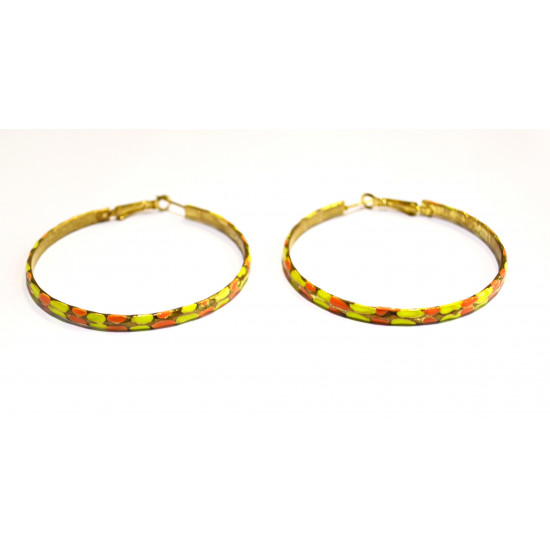 golden yellow hoop earrings