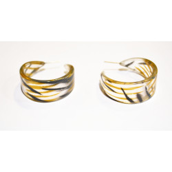 gold and silver hoop earrings