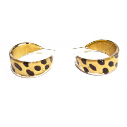 leopard hoop earrings
