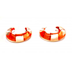 orange hoop earrings