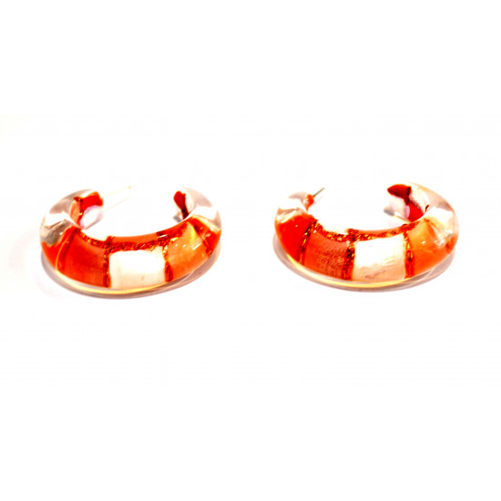 orange hoop earrings