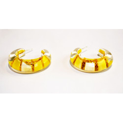 yellow hoop earrings