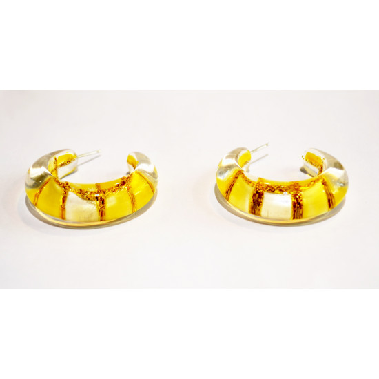 yellow hoop earrings