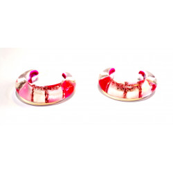 pink hoop earrings
