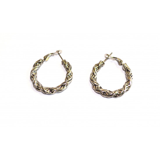 silver hoop earrings