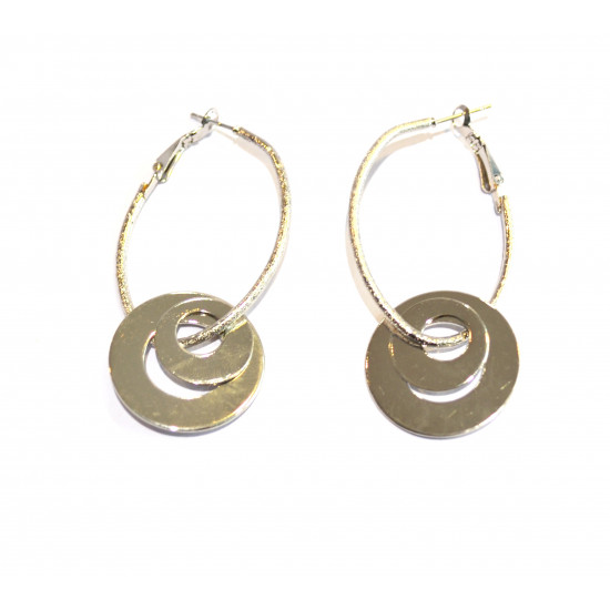 silver hoop earrings