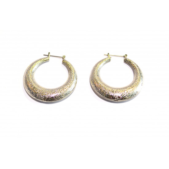 silver hoop earrings