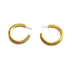 golden metal earrings