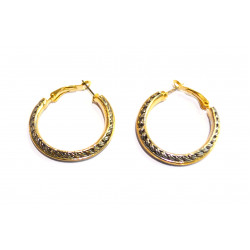gold and silver hoop earrings