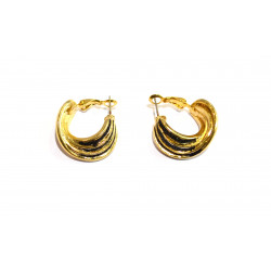 gold and black hoop earrings