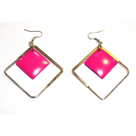 fuchsia and silver diamond earrings fuchsia and silver diamond earrings