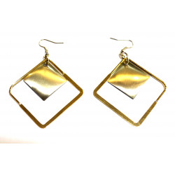 gray and gold diamond earrings