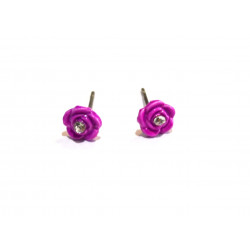 purple flower earrings