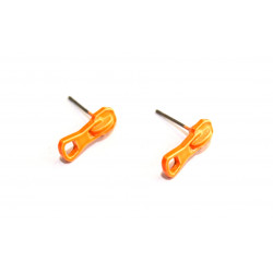 orange zipper earrings