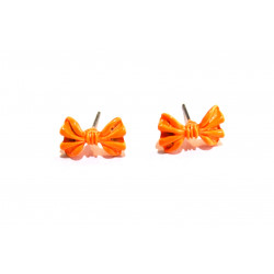 orange knot earrings