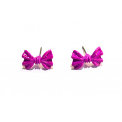 purple knot earrings