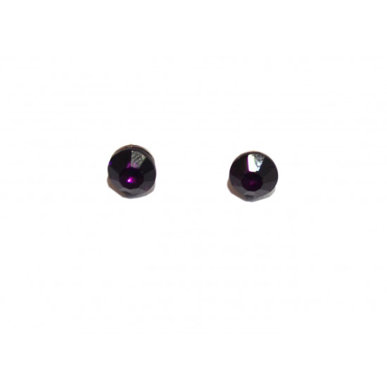 purple rhinestone earrings